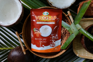 [THÙNG] Kẹo dừa sáp Vicosap (vị cacao) 100g