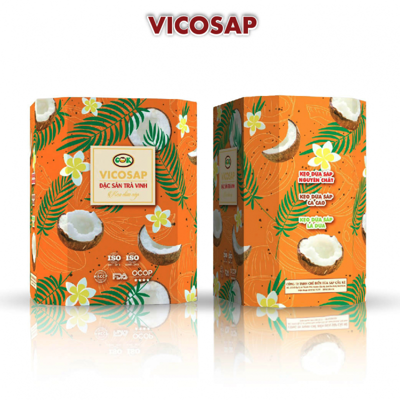Kẹo dừa sáp Vicosap (3 vị) 200g